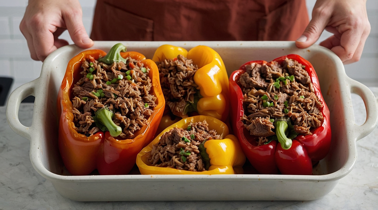 Albanian Speca te mbushura recipe 7