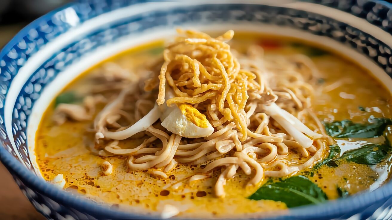 Burmese Ohn No Khao Swè Recipe