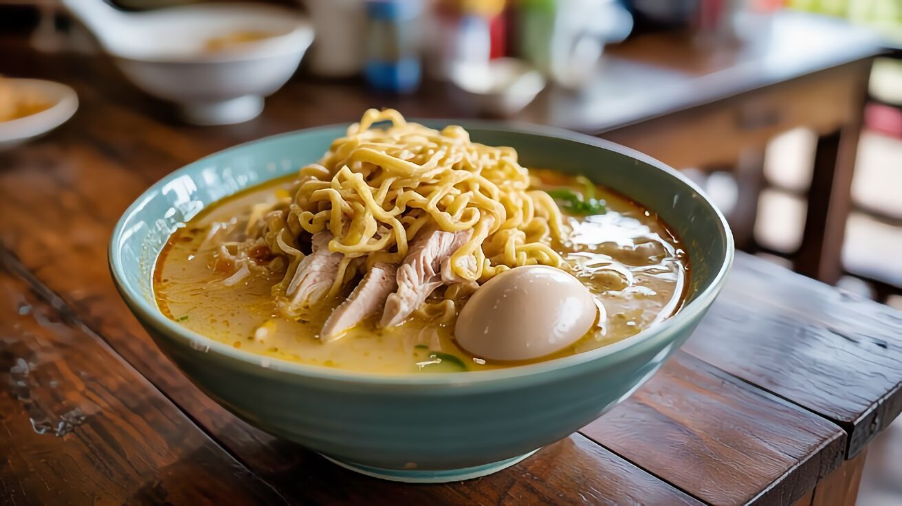 Burmese Ohn No Khao Swè Recipe