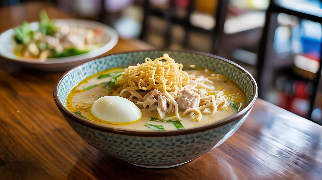 Burmese Ohn No Khao Swè Recipe