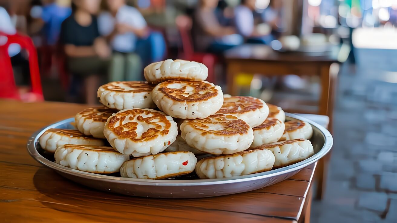 Burmese Rice Cake Snacks recipe