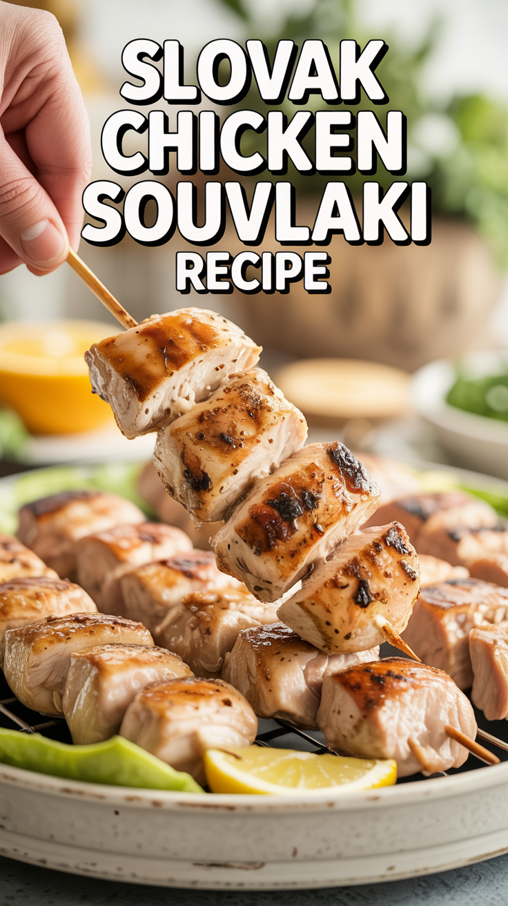 Slovak Chicken Souvlaki Recipe Pin